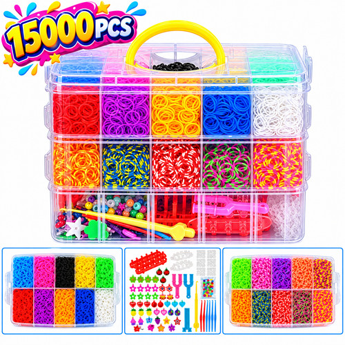 000pcs loom bands kit - 15,000pcs, with