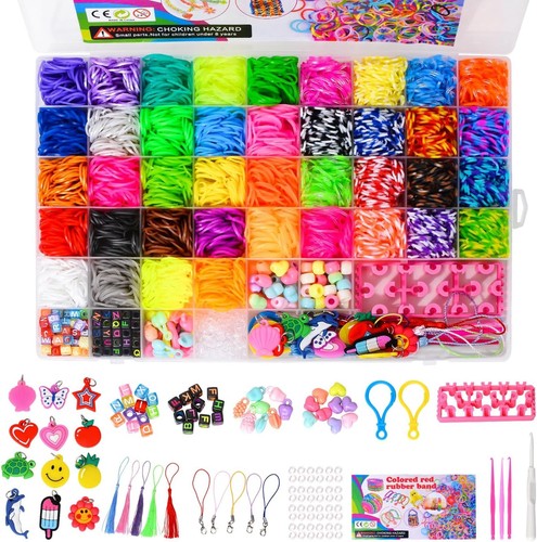 2500 colourful loom bands set - colourful,