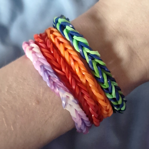 Multicoloured braided rubber - braided,
