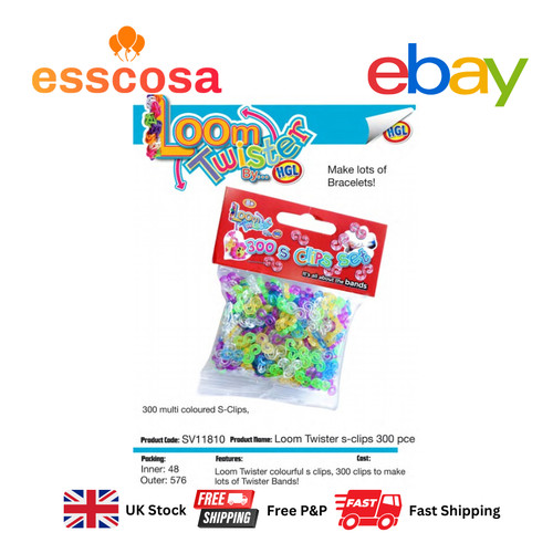 300pc clips for loom bands - s,