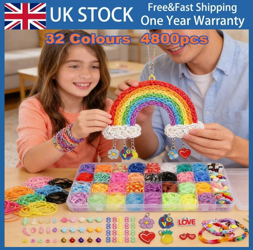 4800pcs rubber loom bands kit - bands,