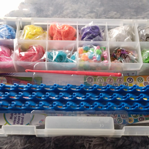 Rainbow loom bands - rainbow, bracelet