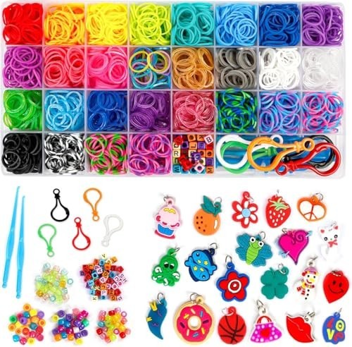 2600 colorful loom bands - loom, set