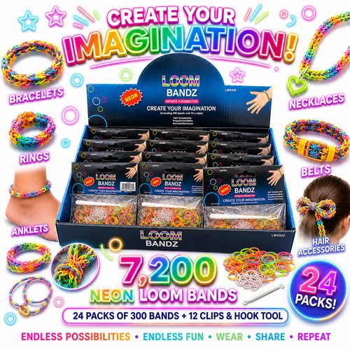 200 loom bands set mixed - 7,200,