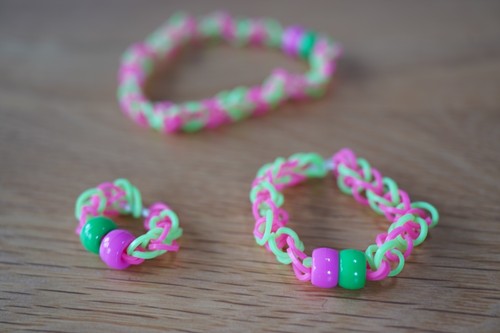 Loom band bracelet - loom, necklace